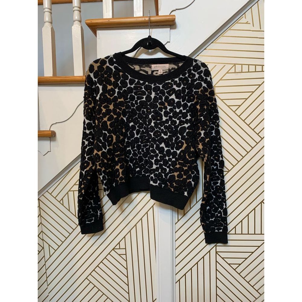 Philosophy Pullover Cheetah Womens Top